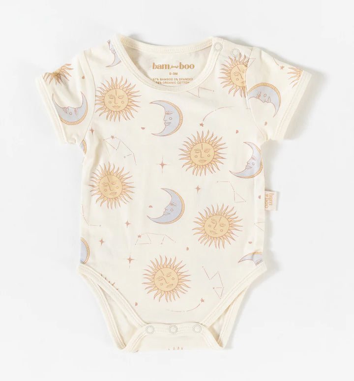 Celestial Short Sleeved Onesie - Cream