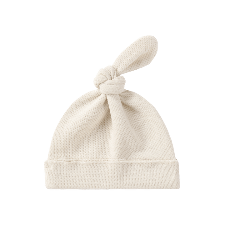 Knotted Hat - Pointelle Powder