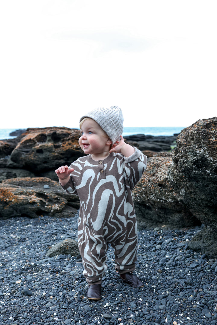 Organic Star Suit Romper - Ripple