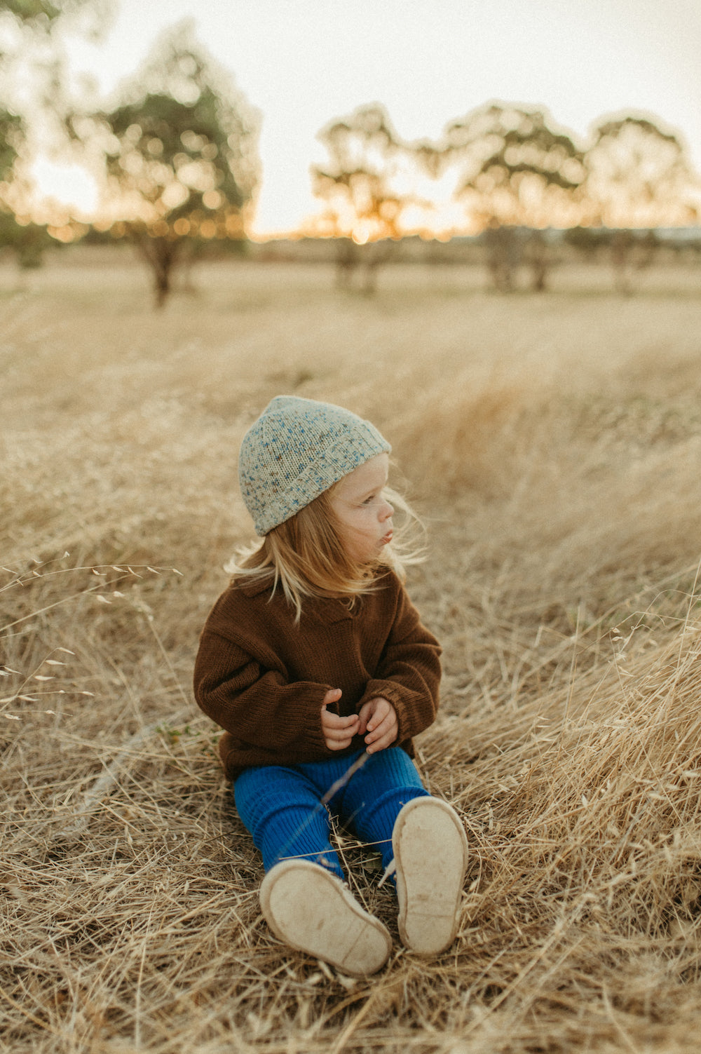 Organic Funfetti Beanie - Sea