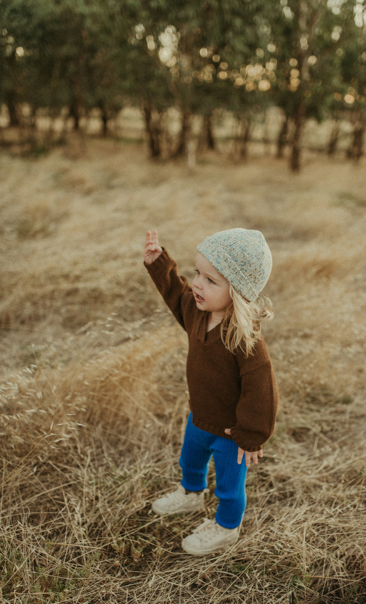 Organic Funfetti Beanie - Sea