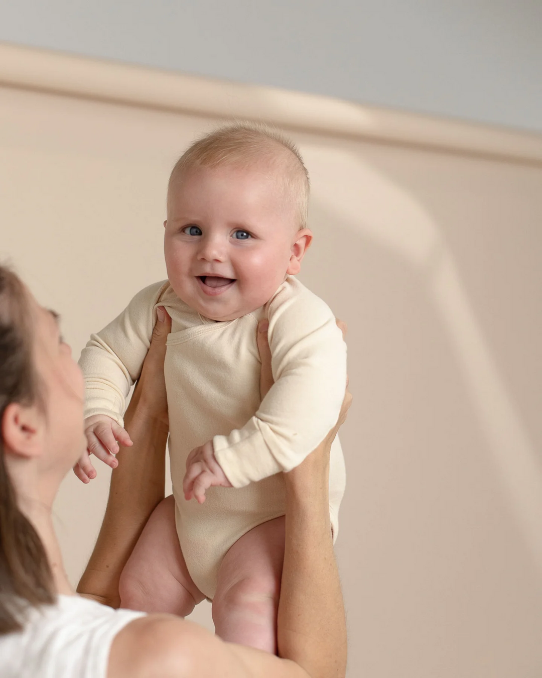 Organic Kimono Bodysuit - Wheat